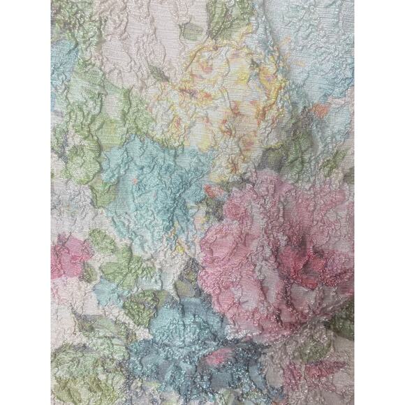 NWT ADRIANNA PAPELL DRESS 18W MATELASSE FLORAL SHORT COCKTAIL METALLIC TEXTURE - Picture 9 of 12